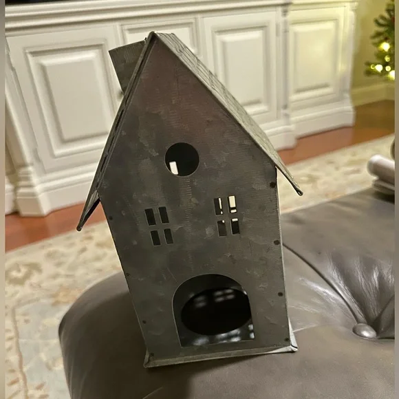 Pottery Barn Galvanized House Candle Holder - Picture 1 of 6